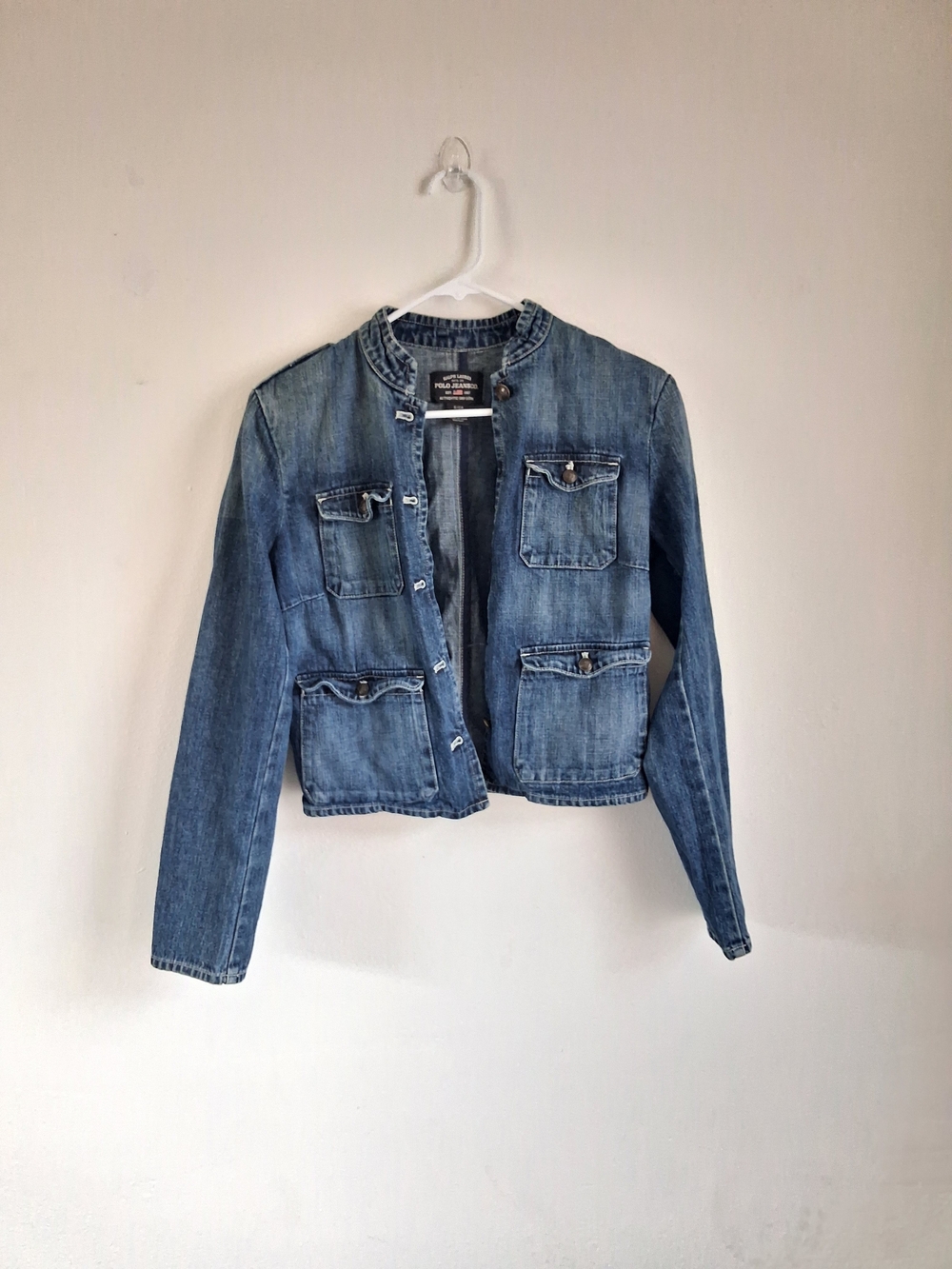 Vintage Ralph Lauren Polo Womens Denim Cropped Jacket Small